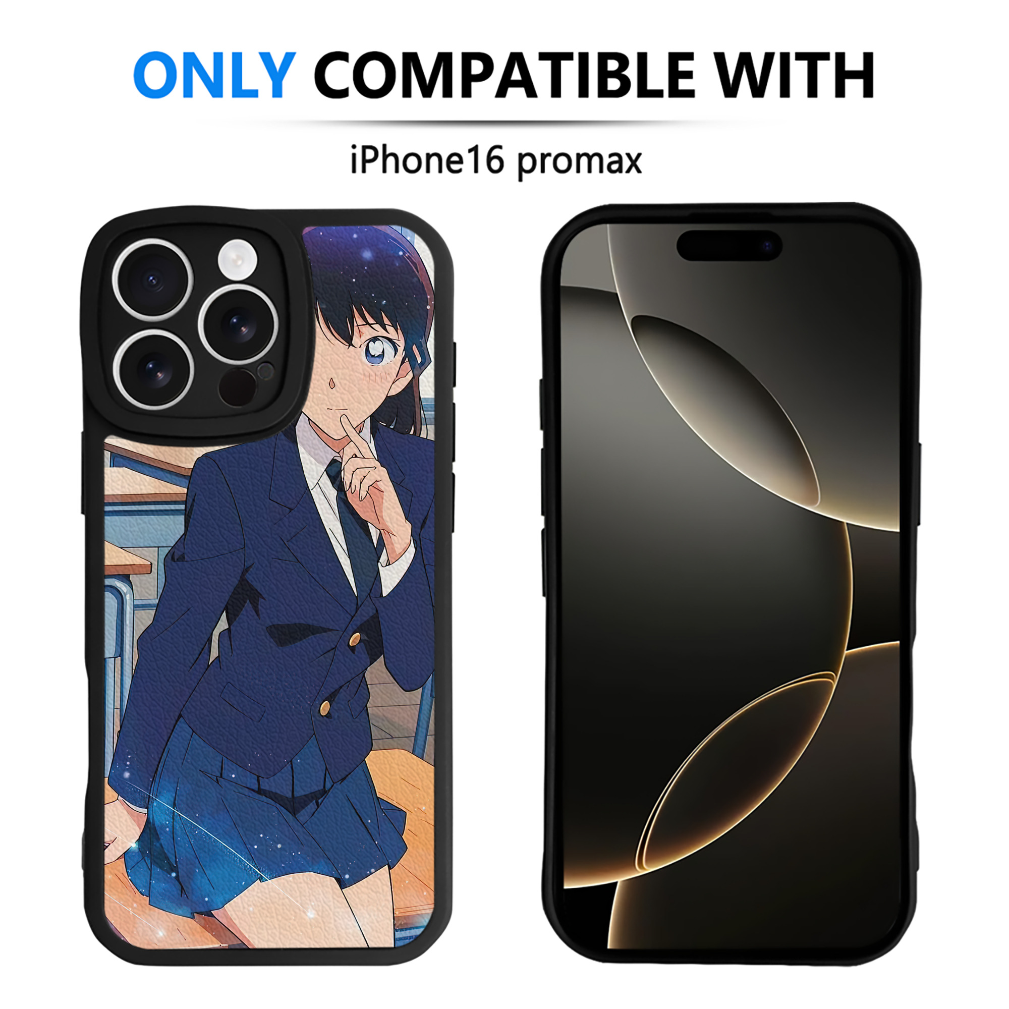 （画像用） 名探偵コナン Detective Conan 【iPhone 16シリーズ対応】シリコンスマホケース（レザー調） 材質：シリコン